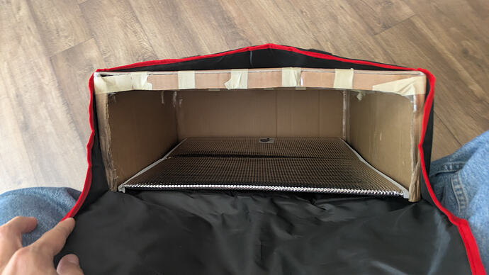 Max bag volume cardboard form