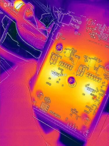 Bitaxe GT 801 thermal image (rear)